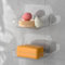 Soap Dish Holder,2 Pack Shower Soap Sponge Holder,Wall Mounted Self Adhesive Storage for Kitchen and Bathroom,Clear PET