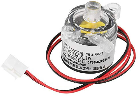 Mini Submersible Water Pump, 12V DC 6W Brushless Submersible 2l/Min Amphibious Pond Pump for Aquarium, Fountain, Small Fish Pond, Solar System, Radiators, Water Circulation System