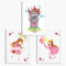 Sunnywall® 3er Set Poster Kinderzimmer - A4 Bilder Babyzimmer Kinderposter | OHNE Bilderrahmen | - Deko Mädchen Junge | Prinzessin rosa Schloss pink