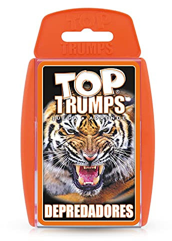 Top Trumps Cards Predators - Cartas Españolas, Juegos De Cartas Adultos, Juegos De Cartas Para Niños, Cartas De Trivia, Desde 6 Años, Para 2+ Jugadores