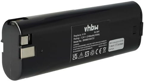 vhbw Akku Ersatz für Ryobi HBD72TR für Werkzeug (2100 mAh, NiMH, 7,2 V)