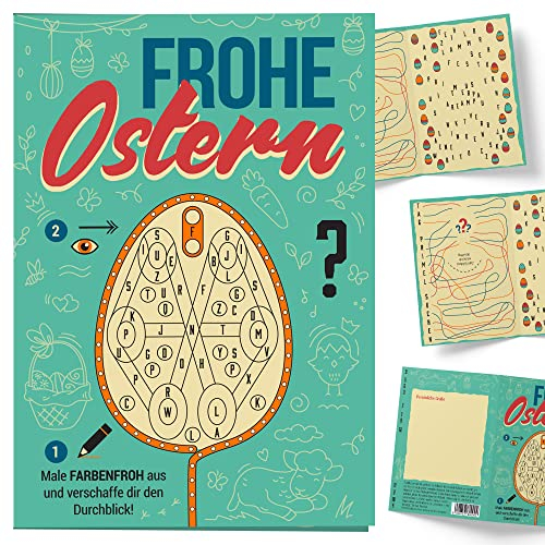 iDventure 3er Set Ostern Grußkarte für Rätselfreunde – Escape Room Strategiespiel für 14+, 2 Spieler, 168+ Minuten, Standardausgabe, Deutsch