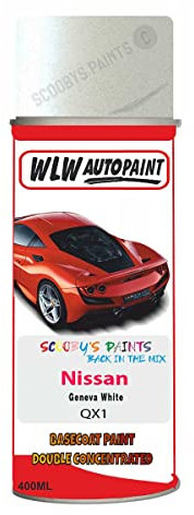 Basecoat Aerosol Spray Paint For Nissan Skyline Geneva White 2000-2019 Code Qx1