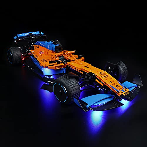 LocoLee Led Licht Set Kompatibel mit LEGO McLaren F1, Led Beleuchtungs Set Compatible with LEGO 42141 McLaren Formel 1 Rennwagen - Nur Lichter-Set,Kein Modell (Standard Version)