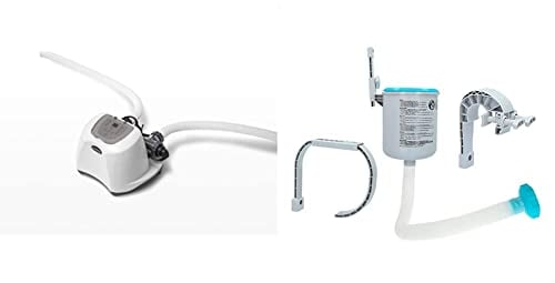 Intex 26670GS Salzwassersystem - Poolreinigung - ECO6220G & Oberflächenskimmer - Deluxe Oberflächenskimmer zur Wandmontage - Hängeskimmer, Grau