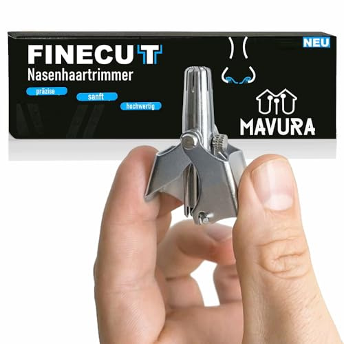 FINECUT Nasenhaartrimmer Nasenhaarschneider Haar Trimmer, Ohrenhaartrimmer Ohrhaartrimmer Nase Ohr Haartrimmer Edelstahl