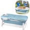 YUENFONG Badewanne Erwachsene Faltbare Bathtub Sitzbadewanne, Klappbare XXL wanne mit abnehmbar Abdeckung, PP Material und Kunststoff, Größe: 143x 62 x 53 cm