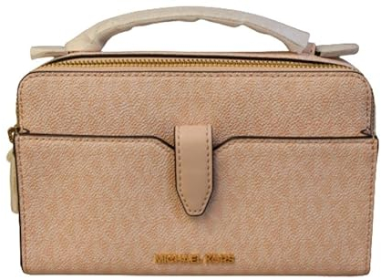 Michael Kors Medium Double Zip Phone Crossbody, Light Powder Blush