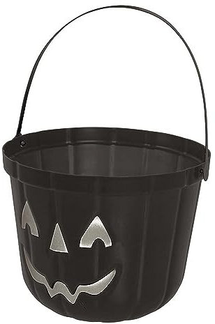 Seau citrouille noir 20 cm - Noir - Taille Unique