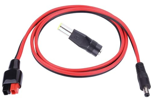 Cable de alimentación macho CC de 5,5 x 2,1 mm, adaptador de CC de 8 mm a batería de caravana de panel solar de 16 AWG