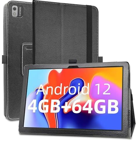 MAMA MOUTH Case for SGIN T10,Slim Folio Folding Stand PU Leather Cover for SGIN T10 10.1 Inch Tablet,Black