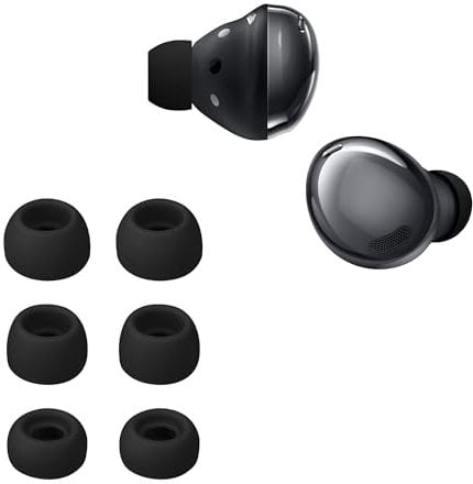 kwmobile 6 Almohadillas Compatible con Samsung Galaxy Buds Pro - Eartips para Cascos - 3 tamaños S M L - Negro