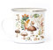 Mushroom Enamel Mug | Camping Mug Mushroom Gifts | Enamel Mug with Mushroom Design | Tin Mug Gift for Outdoor