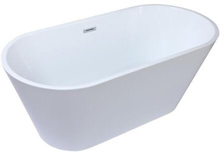 Vente-unique-Baignoire îlot design - 201 L - 150 x 70 x 58 cm - Blanche - TWIGGY