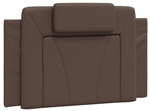 vidaXL Kopfteil-Kissen Viana Braun 90 cm Kunstleder
