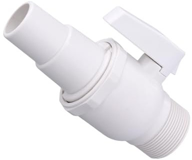 NQEUEPN Vanne d'Arrêt de Piscine, 1,5 MIP x 1,5 - 1,25 Vanne de Piscine 2 Voies Econoline Robinet à Boisseau Maximale de 50 psi Compatible avec Le Filtre de Piscine Hayward PN.SP0729 (Blanc)