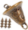 COLLBATH 11pcs Antique Metal Bell Wind Chime Feng Shui Decoration Jingle Bells Vintage Pendant Rustic Hanging Charm for DIY Crafting Home Car Door