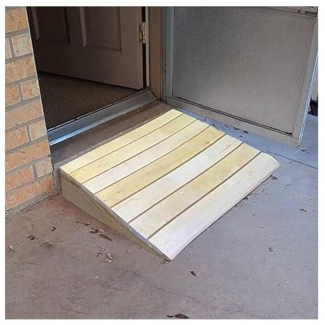 Rygcrud Wooden Threshold Ramps For Doorways, 2.8 - 7.9 Rise Car/Motorcycle/Wheelchair Ramps for Home/Garden Step/Sheds Doors, Kerb/Curb Ramps - Assisted Uphill(30x25.8x7cm)