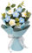 Cndiyald Fiori all'uncinetto, bouquet blu a maglia, fiori all'uncinetto fatto a mano finito, bouquet di fiori all'uncinetto, fiore conservato per arredamento, bouquet di fiori artificiali
