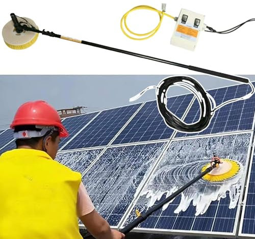 aromaoveite Elektrische Reinigung Von Solar-Photovoltaikmodulen-3,5/5,5/7,5m Lange ReinigungsbüRste FüR Solarmodule Ausziehbar- Stufenlose Geschwindigkeitsregelung/wasserdichte Verbindung,5.5m