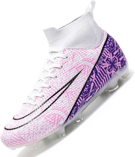 WOWEI Botas de Fútbol Hombre Profesionales Zapatillas de Fútbol Spike Aire Libre Atletismo Atletismo Hombre Niños Zapatos de Fútbol Tacos Calzado Fútbol Deporte (Fuss-25, 44EU)