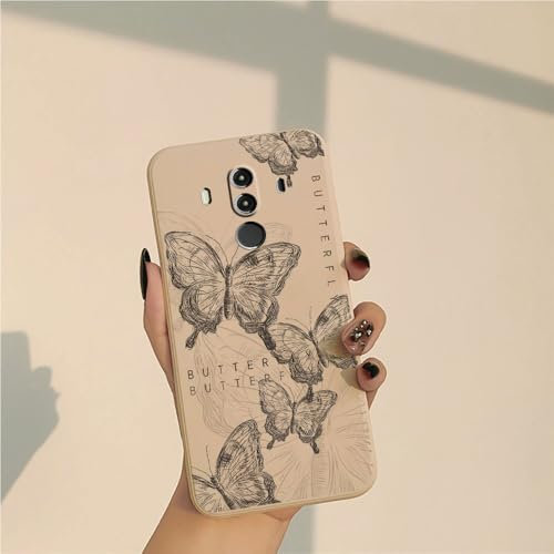 PAIXIKYZ Compatible avec Huawei Mate 10 Pro - Coque Silicone Souple Bords Droits Protection Complète L'appareil Photo Etui