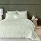 Duquennoy & Lepers 1867 Linge de lit Parure de Lit en Coton Bambou Lavé 2 Personnes – Housse de Couette 260x240 cm avec Rabat et 2 Taies d’Oreiller 63x63 cm - 50% Coton 50% Bambou - Uni Vert
