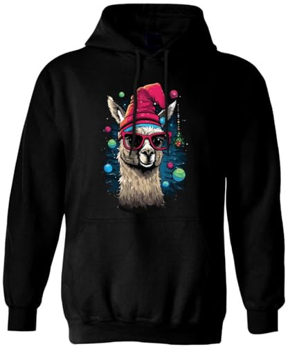 Tassenbrennerei Weihnachtspullover Cooles Weihnachts Lama - Hoodie, Pullover für Weihnachten - Herren & Damen - Alpaka Geschenk für Männer & Frauen