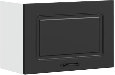 vidaXL Kalmar Kitchen Wall Cabinet - Black Engineered Wood Storage Cupboard 60x31x40 cm, Modern Cabinets for Kitchen Organization