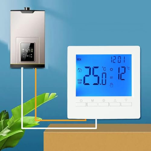 Thermostat numérique programmable LCD pour chaudières à gaz chauffage au sol