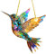 Kolibri Sonnenfänger, Buntglas Sonnenfänger Fenster, Drinnen Eisvogel Fensterdeko Hängend Bunter Sun Catcher Fensterdeko Für Haus Party Garten Dekoration