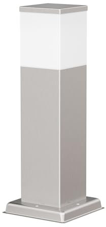 ledscom.de Pollerleuchte POLLY für außen, 35cm, chrom, inkl. G9 Leuchtmittel, 596lm, weiß