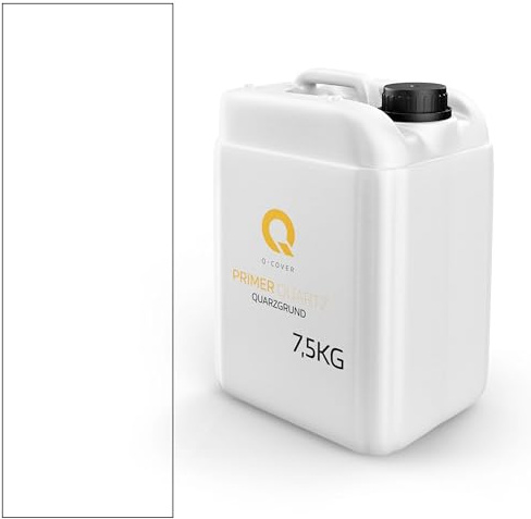 Q-COVER Quarzgrund für buntsteinputz 7.5 kg Weiß M02 acrylatdispersion grundiermittel innen & außen für wände und decken haftgrund grundiermittel grundierung putzgrund ca. 0,3-0,4 kg/m3