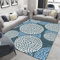 Kunsen Teppich Küche glastisch Wohnzimmer Pflegeleichter Mädchenzimmerteppich blau Grundfarbe waschbar blau 100X200CM