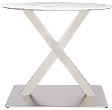 JJsdwin Tischgestell X-Form, Tischbeine Edelstahl, Tischbeine für Esstisch und Computertisch, Silber, 70 x 40cm