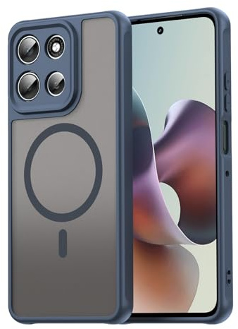 betterfon Hülle Kompatibel mit Motorola Moto G56 Matte Handyhülle Magnet Case Schutzhülle |Stoßfest|Kratzfest | 100% Passgenau| Rundumschutz | Moto G56 Blau