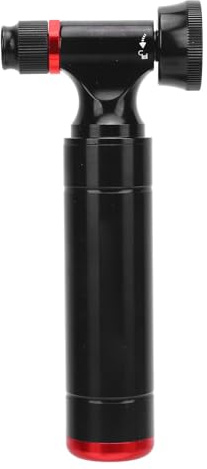 ZASCHMOY Mini-Fahrradpumpe, CO2-Inflator aus Aluminiumlegierung mit Manometer – Kompakte Fahrradreifenpumpe für - und Französische Ventile