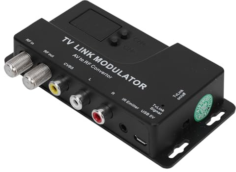GOWENIC AV-zu-RF-Modulator, Radio Corporation of America zu Koaxial-Konverter, UHF-Adapter mit Kanal für TV-Tuner, Satelliten-Set-Top-Box, DVD-Player, Spielkonsolen