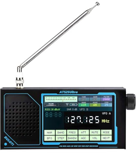 Ksrnsne ATS25 Ultra FM SW SSB MW LW AIR SDR Aviation Band Receiver Full Band Bluetooth Radio 118Mhz-135.975MHz