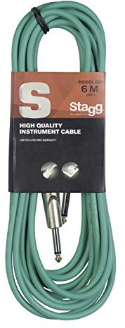 Stagg sgc6dl CGR S-Serie Deluxe 20 'Instrument Kabel, grün