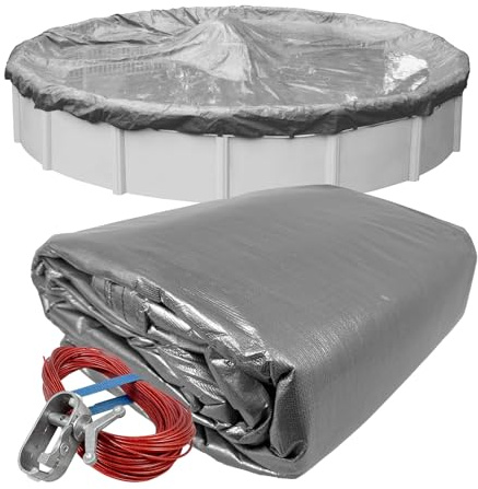 Pool Mate 3324-4-PM Winter-Poolabdeckung, extra strapazierfähig, Silber, 7,3 m oberirdische Pools