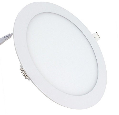ONSSI LED-Platte Kreisförmig 12W kaltweiß 6000k-6500k LED-Panel Superslim (Pack 2) Einbauleuchte