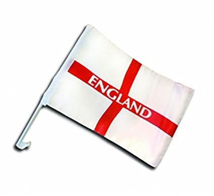 DIGITAL SPOT England Supporter ST GEORGE CROSS Auto Fahne Flagge Fancy Royal Hochzeit Party Zeremonie, St George Car Flag, Einheitsgröße