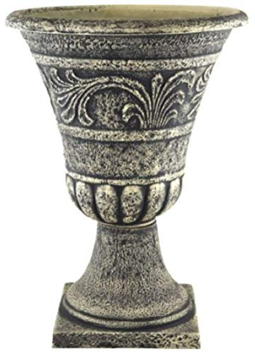 Muddy Hands Stone Look Large Plant Pots Outdoor Garden Patio Urn Stand Round Tall Planters (1)
