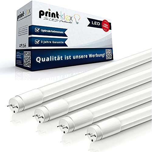Print-Klex GmbH & Co.KG 2x LED Leuchtstoffröhre T8 G13 150cm 18W 3000K - Warmweiß Lichtleiste Lampe Röhre Tube Weiß Bürolampe Deckenleuchte