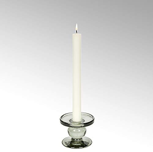 Lambert - Andratx - Leuchter/Kerzenleuchter/Kerzenständer - Glas - Rauchgrau - (HxD) 7 x 9cm