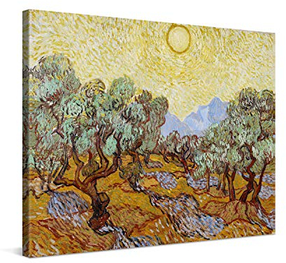 PICANOVA – Vincent Van Gogh Olive Trees 80x60 cm – Bild auf Leinwand – Leinwandbild – Premium Leinwanddruck – Kunstdruck Auf 2cm Holz-Keilrahmen Für Schlaf- Und Wohnzimmer