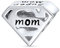 Bling Jewelry Muttertag Diamantform Spruch Wort Super Mom Charm Perle Für Frauen Ehefrau Oxidiertes .925 Sterlingsilber Passt Europäisches Armband