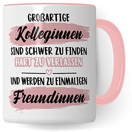 Tasse Kollegin: Großartige Kolleginnen sind schwer zu finden Freundin Spruch Abschied Abschiedsgeschenk Beste Kollegen Jobwechsel Rente Verabschiedung Arbeitskollegin Geschenk-Idee