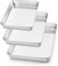 Herogo Stainless Steel Baking Tray Set of 3, Rectangle Sheet Pan & Deep Oven Tray for Lasagna, Cookie, Brownie, Pizza, Heavy Duty & Anti-Rust, Easy Clean & Dishwasher Safe